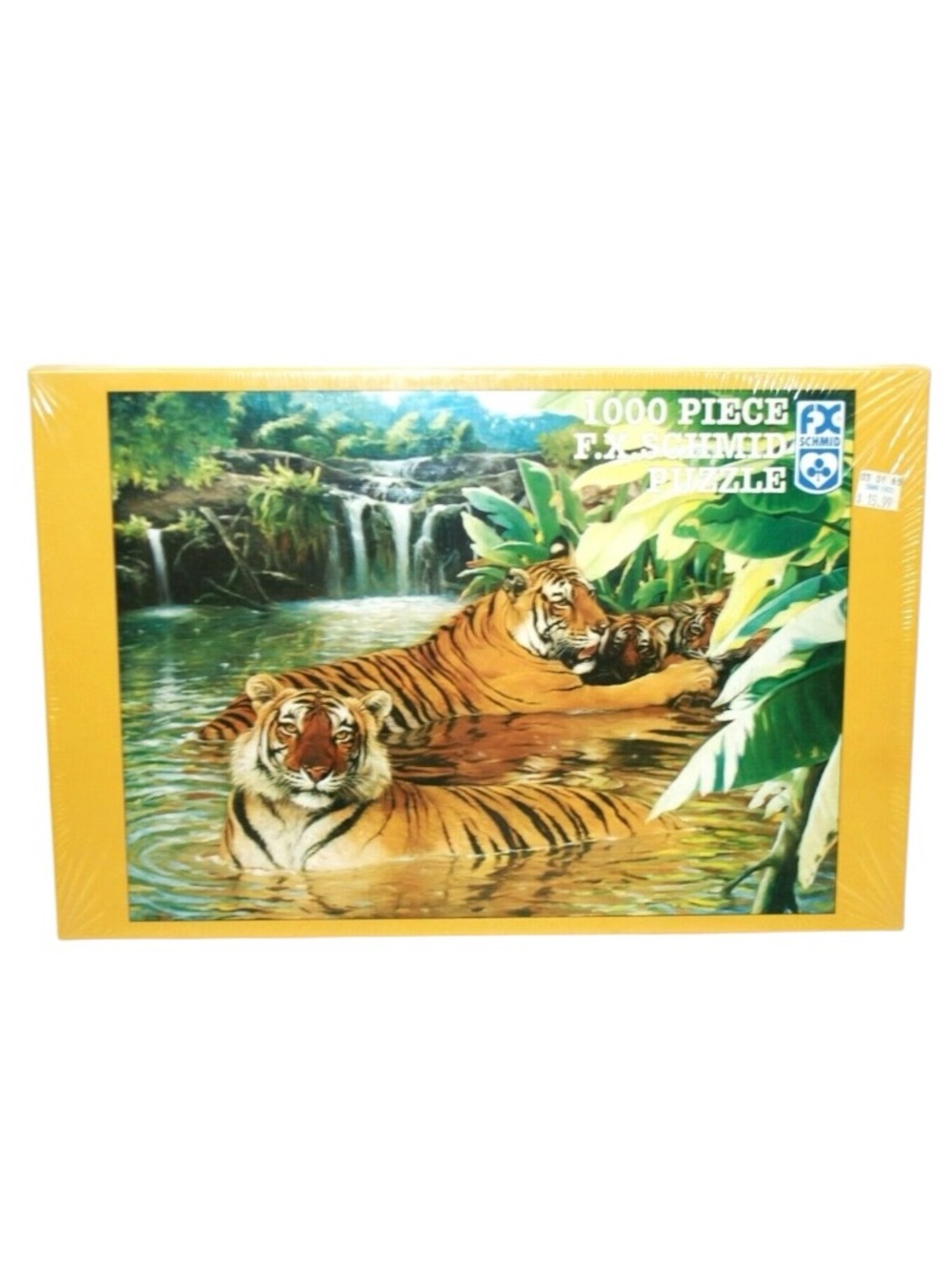 Vintage FX Schmid Family Affair Tigers w/ Cubs & Waterfall Puzzle Artwork Sealed